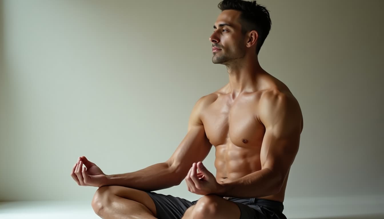 Man practicing mindfulness