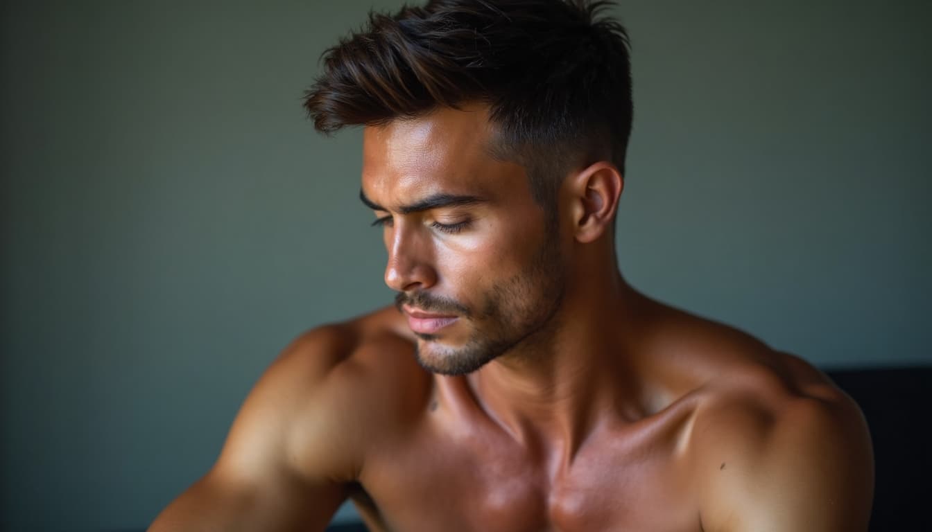 Homme en profonde contemplation