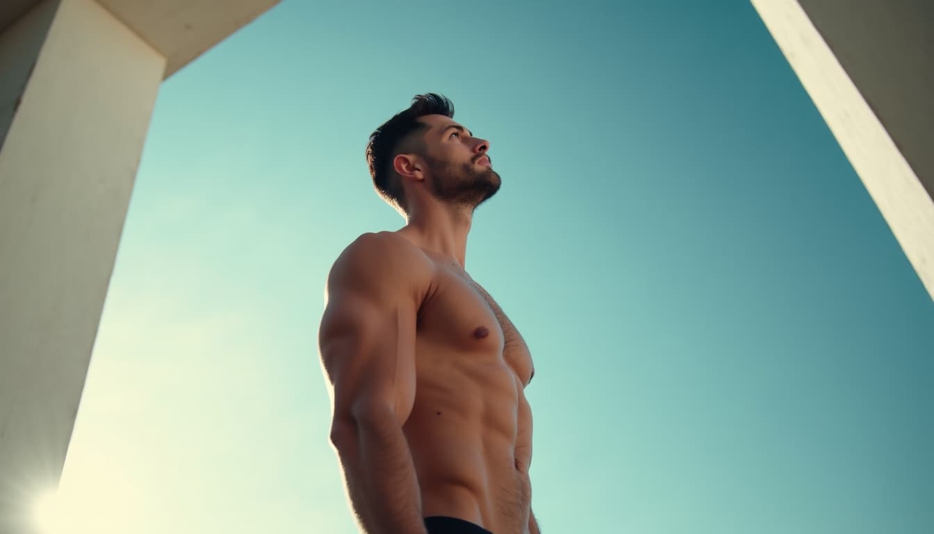 Man envisioning success