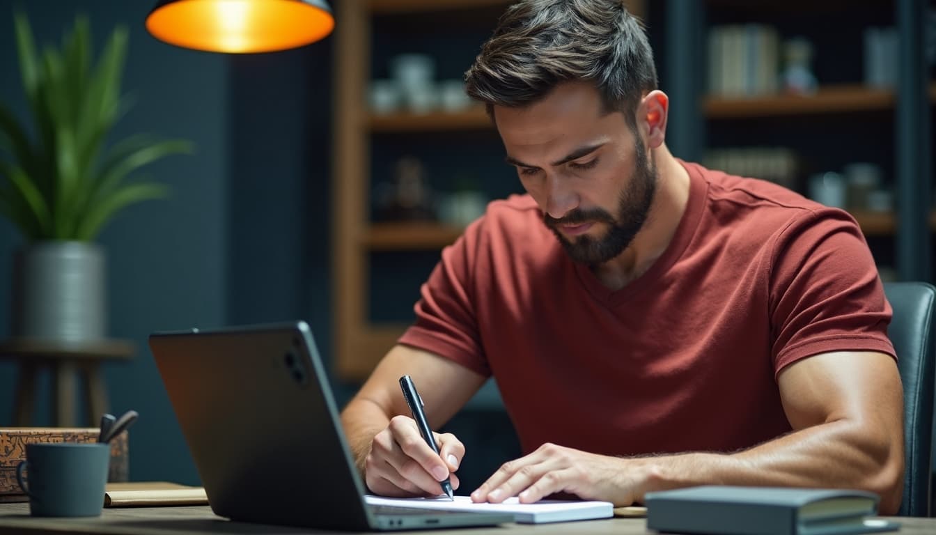 Man focused on strategic execution