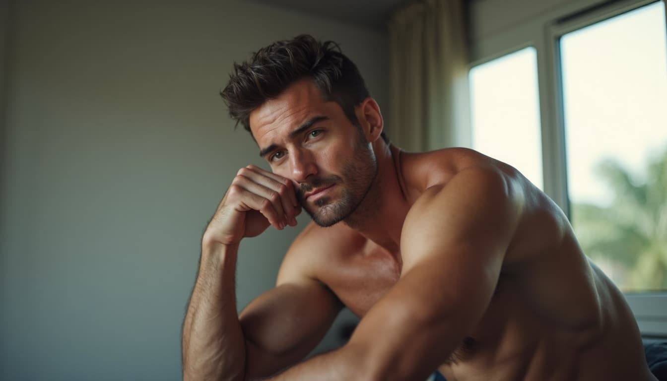 Man in contemplative thought