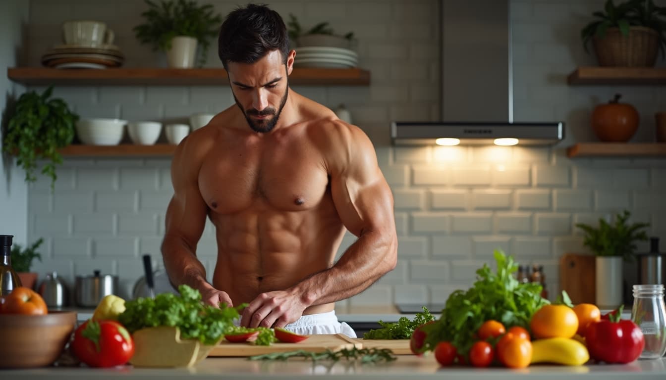 Man Preparing a Healthy Meal