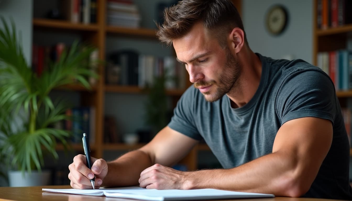 Man Taking Notes