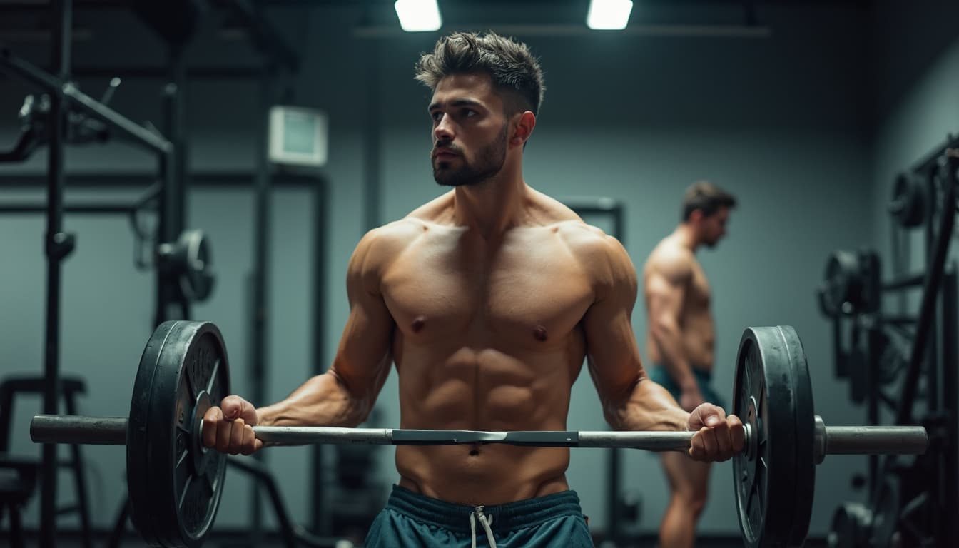 Man exercising to manage stress