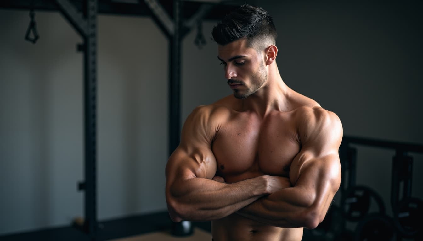 Man embodying strong physique and recovery