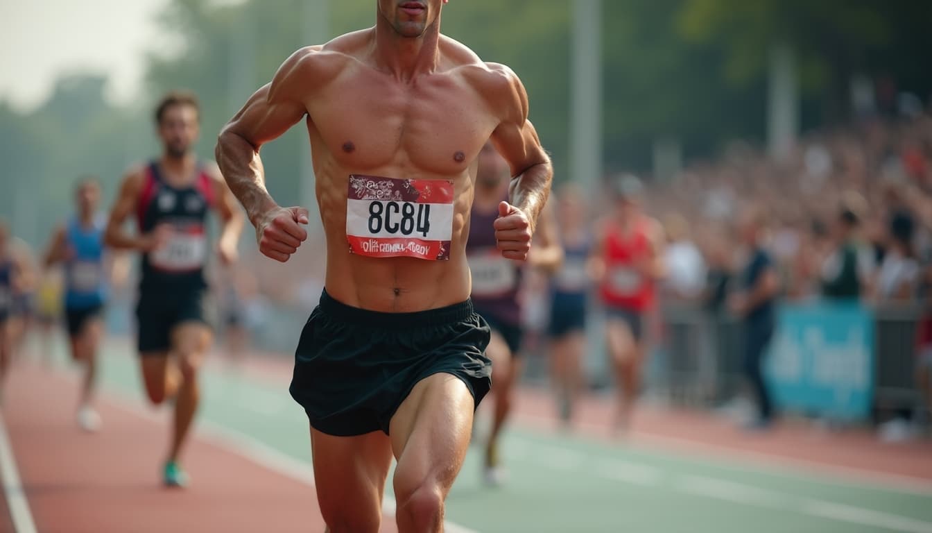 Man running a marathon