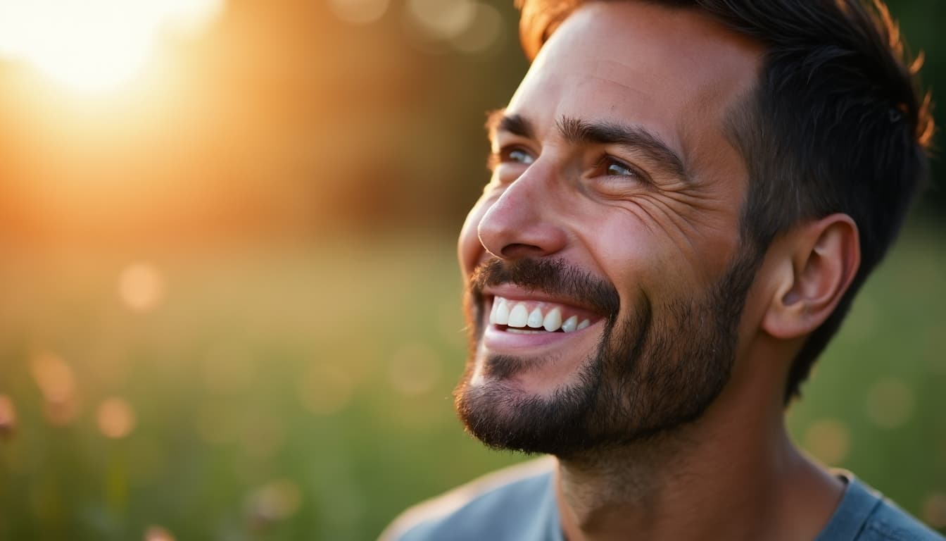 Focused Male Celebrating Wellness