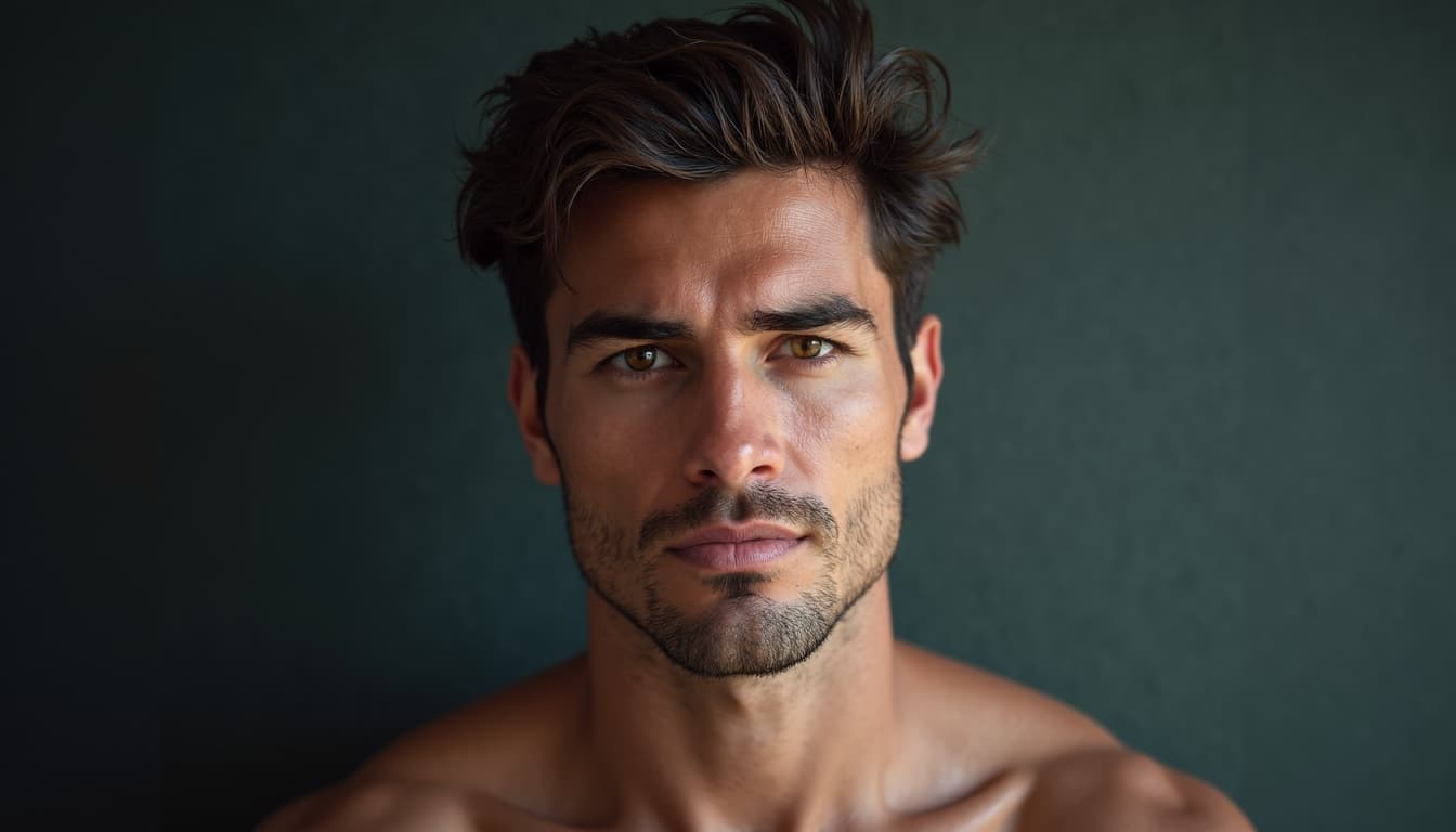 Man showing vulnerability and emotional expression