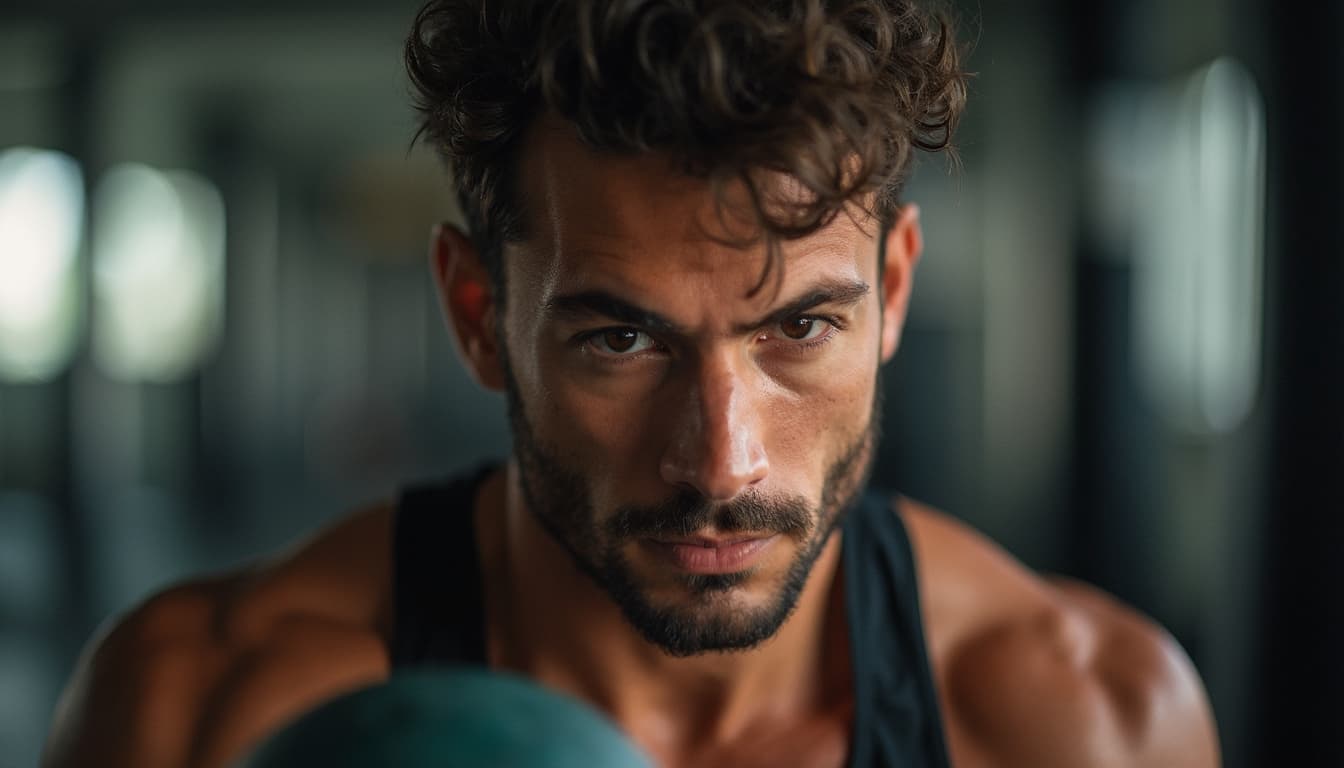 Man Engaging in Fitness Activity