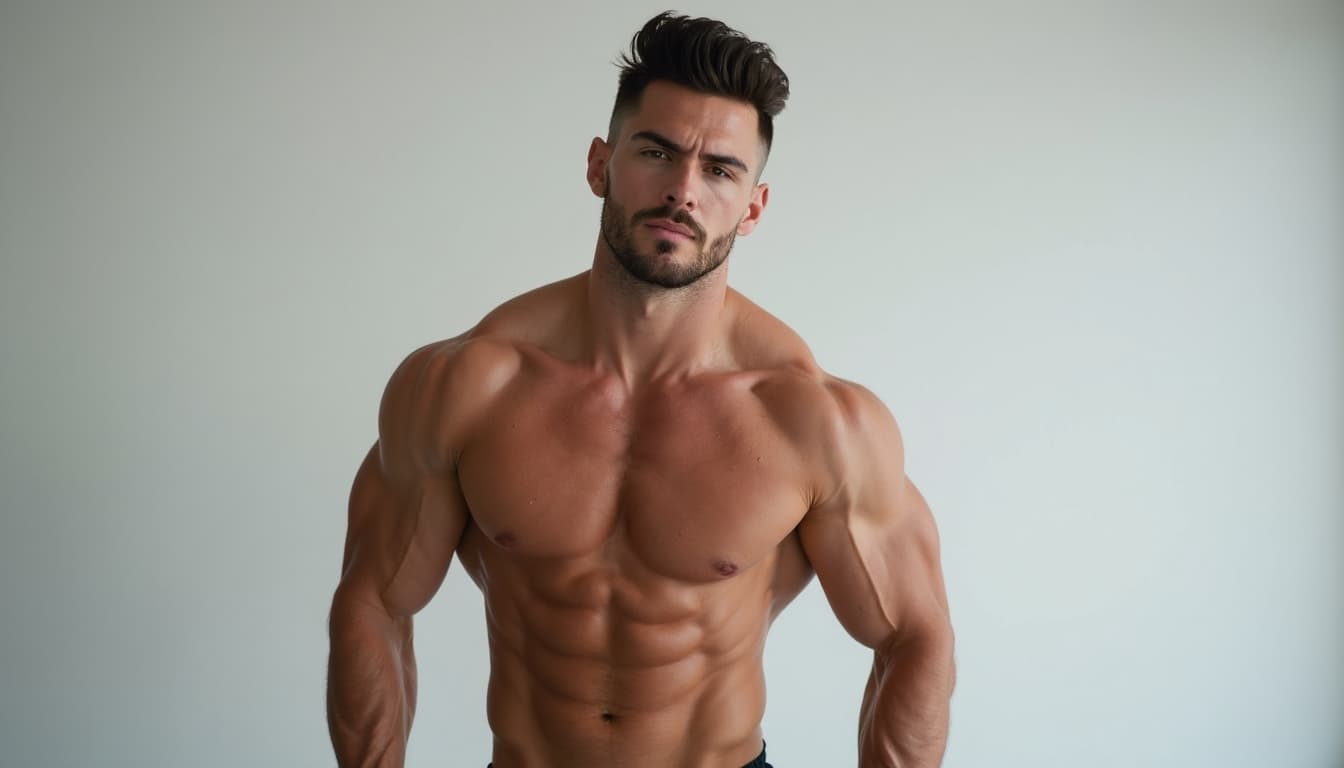 Man Displaying Strength and Confidence