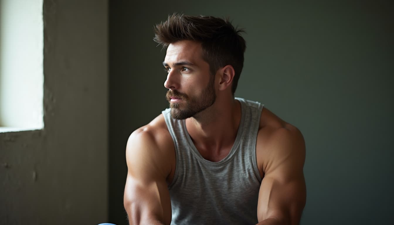 رجل يتأمل بعمق