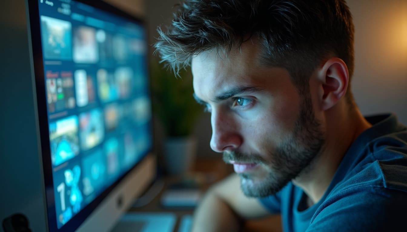 Man experiencing fragmented focus