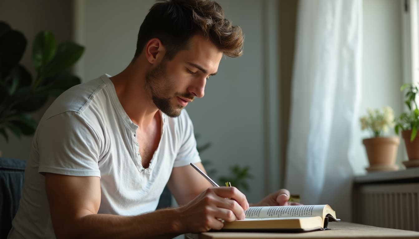 Man practicing intentional engagement