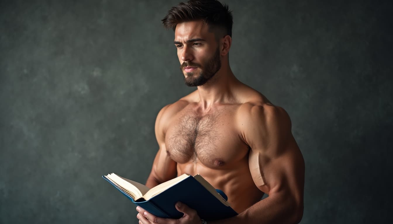 Hombre Enfocado con Planificador de Tiempo