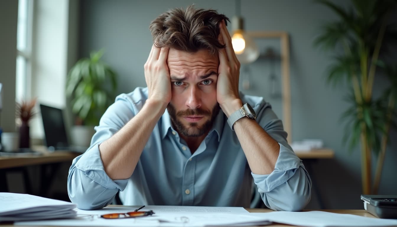 Overwhelmed Man