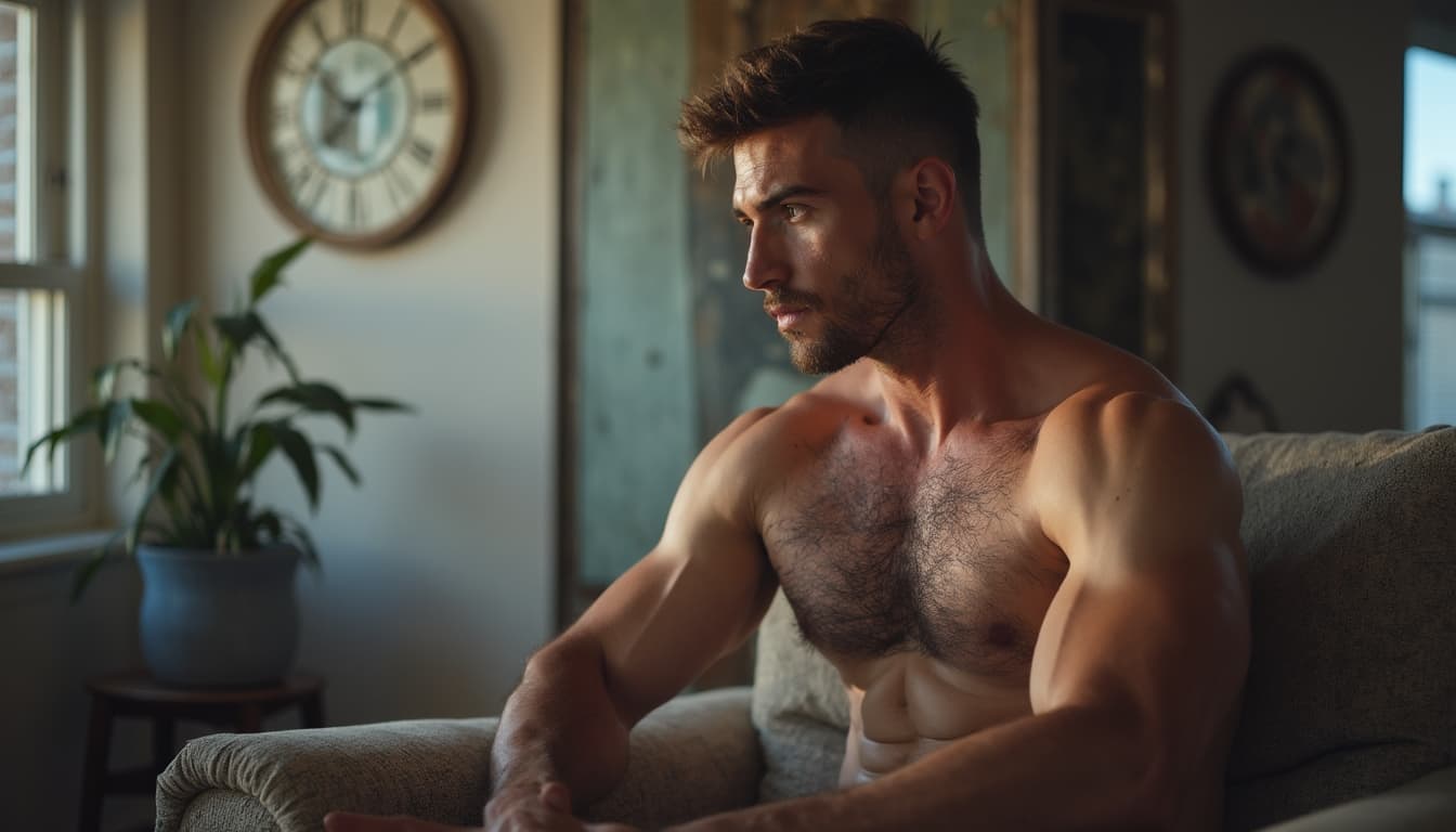 Hombre Reflexionando sobre su Salud