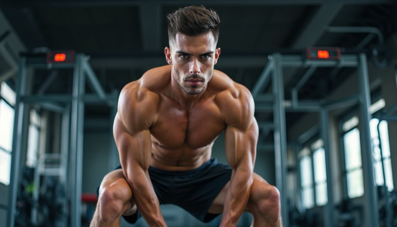 Hombre LGBTQ+ en Forma Haciendo Ejercicio