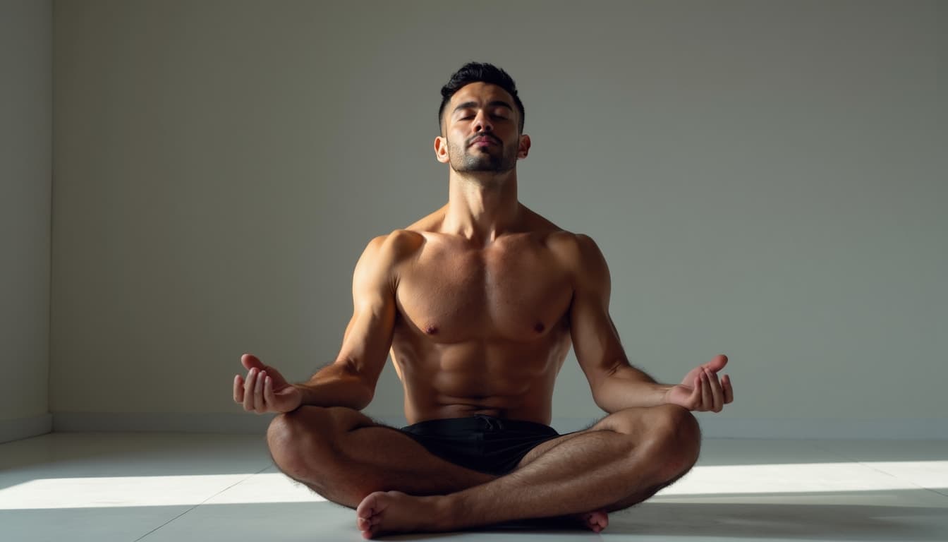 Man meditating