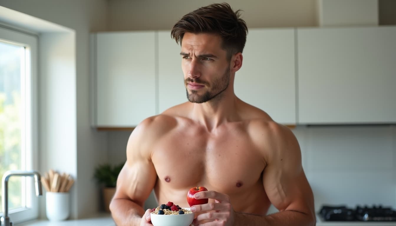 Hombre Sosteniendo Alimentos Ricos en Fibra