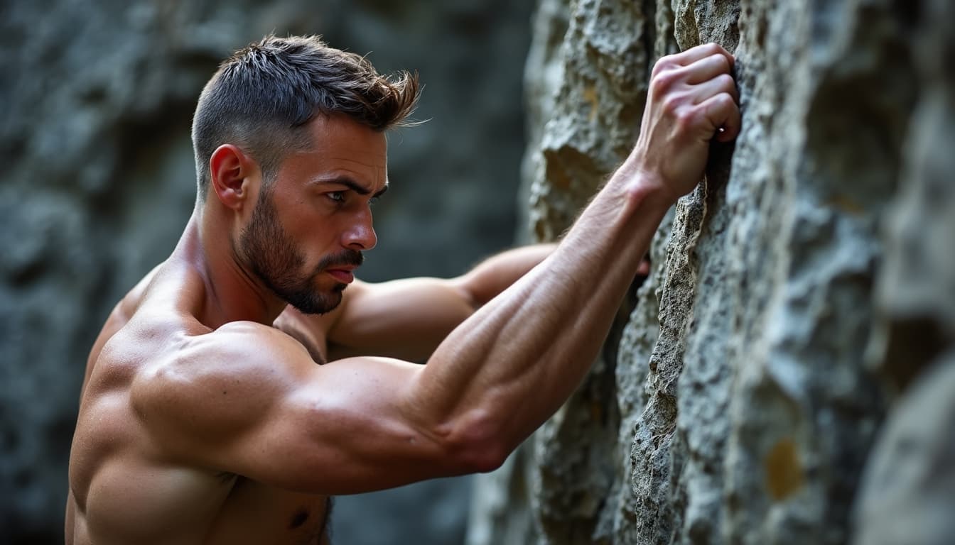Male Rock Climber