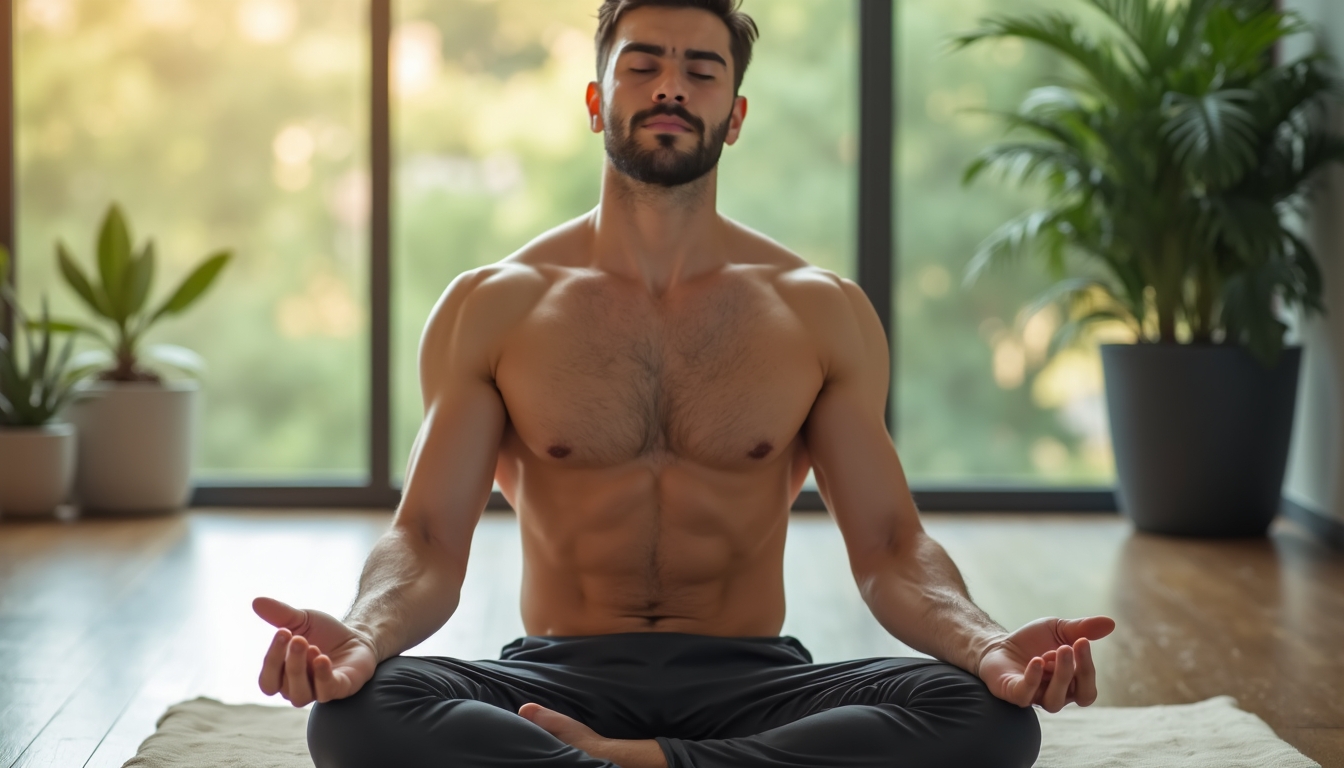 Man meditating