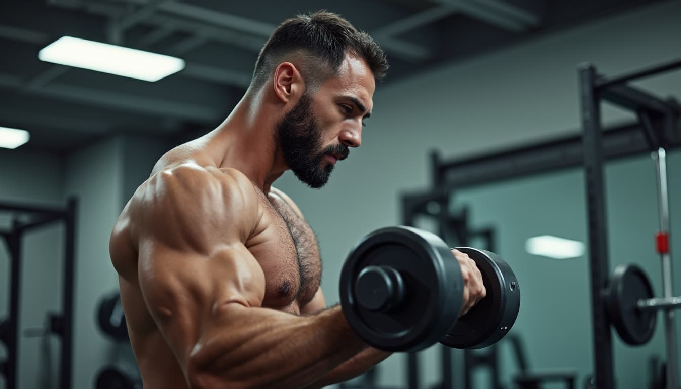 Athlete performing strength training