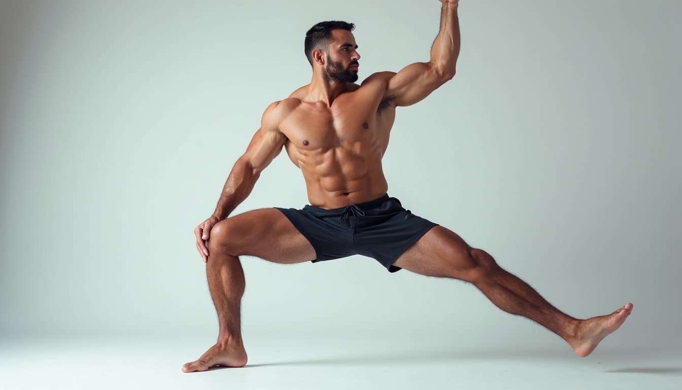 Athlete Stretching