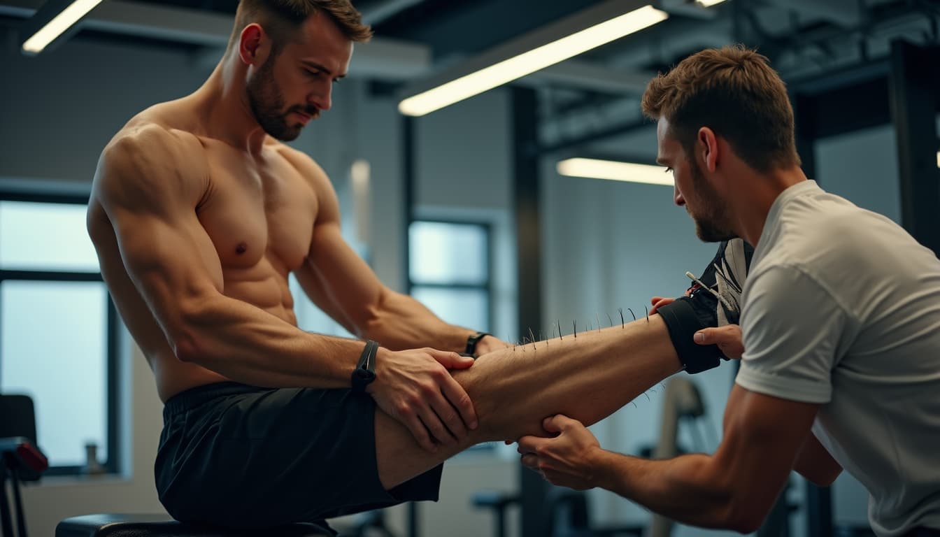 Athlete Recovering with Acupuncture