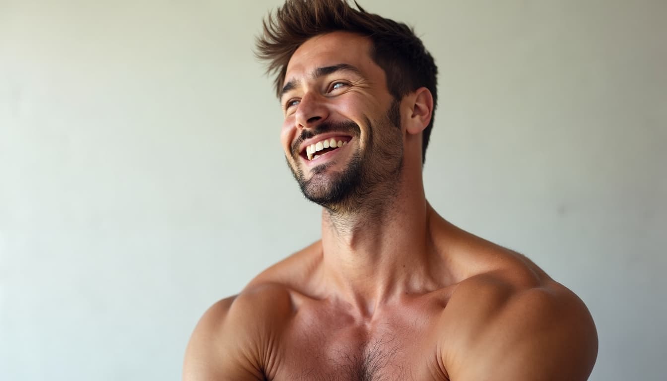Approachability Man with Genuine Amusement