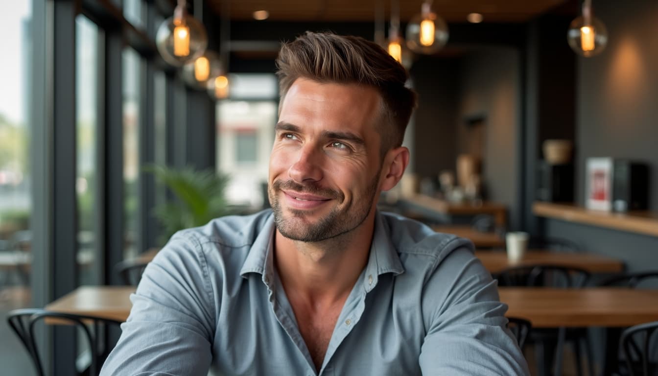 Thoughtful Man with Subtle Grin