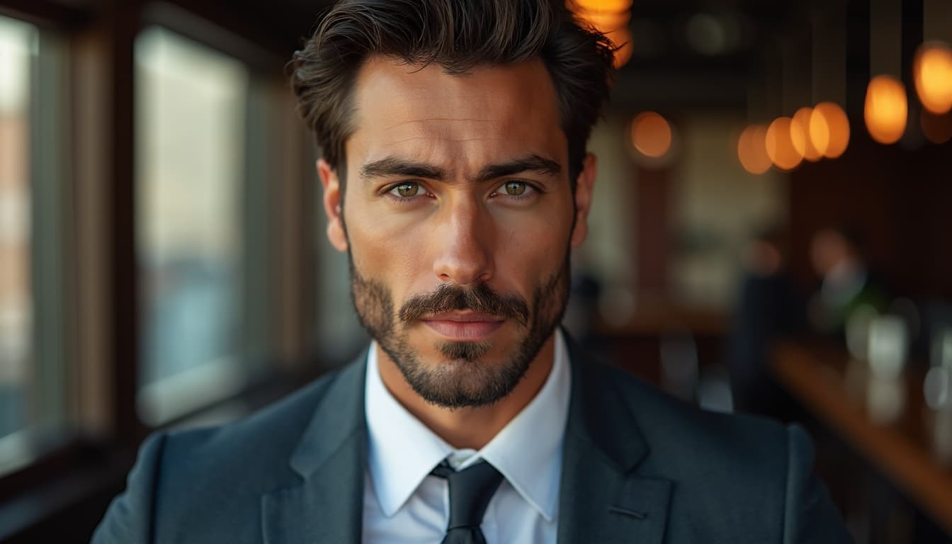 Homem Causando uma Impressão Poderosa