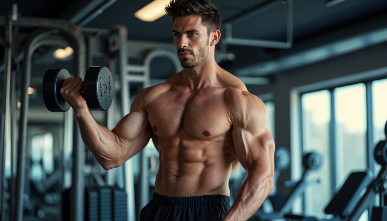 Athlete demonstrating strength