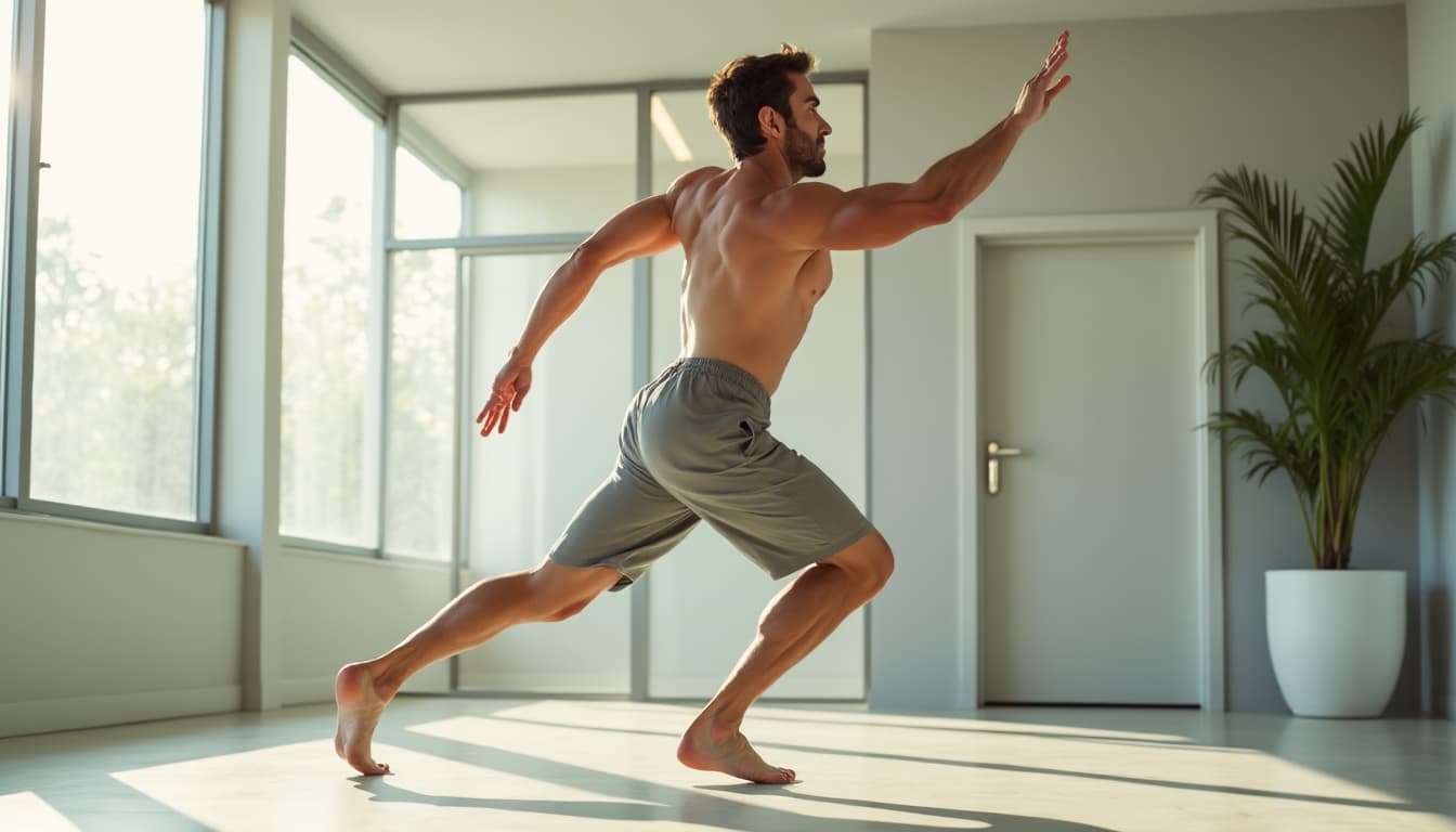 Man embracing continuous growth