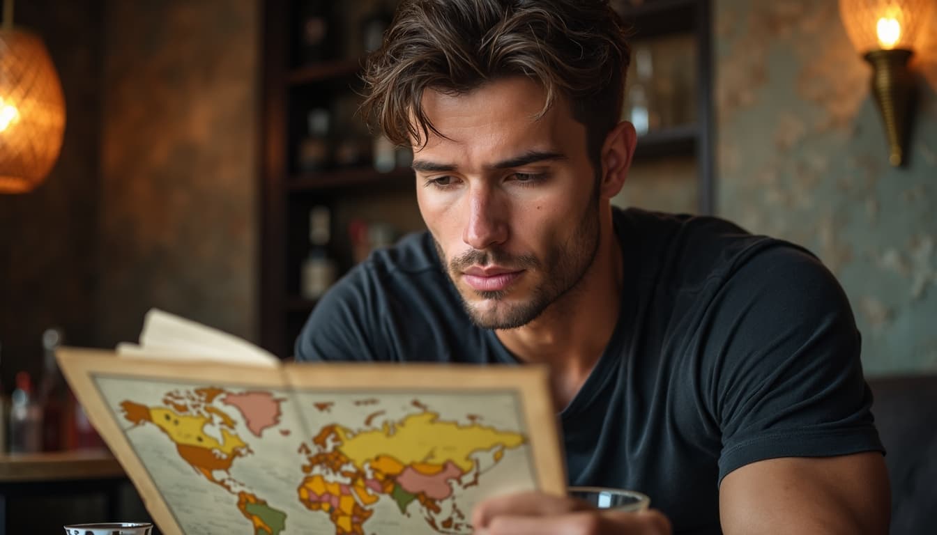 Man Deep in Thoughtful Engagement