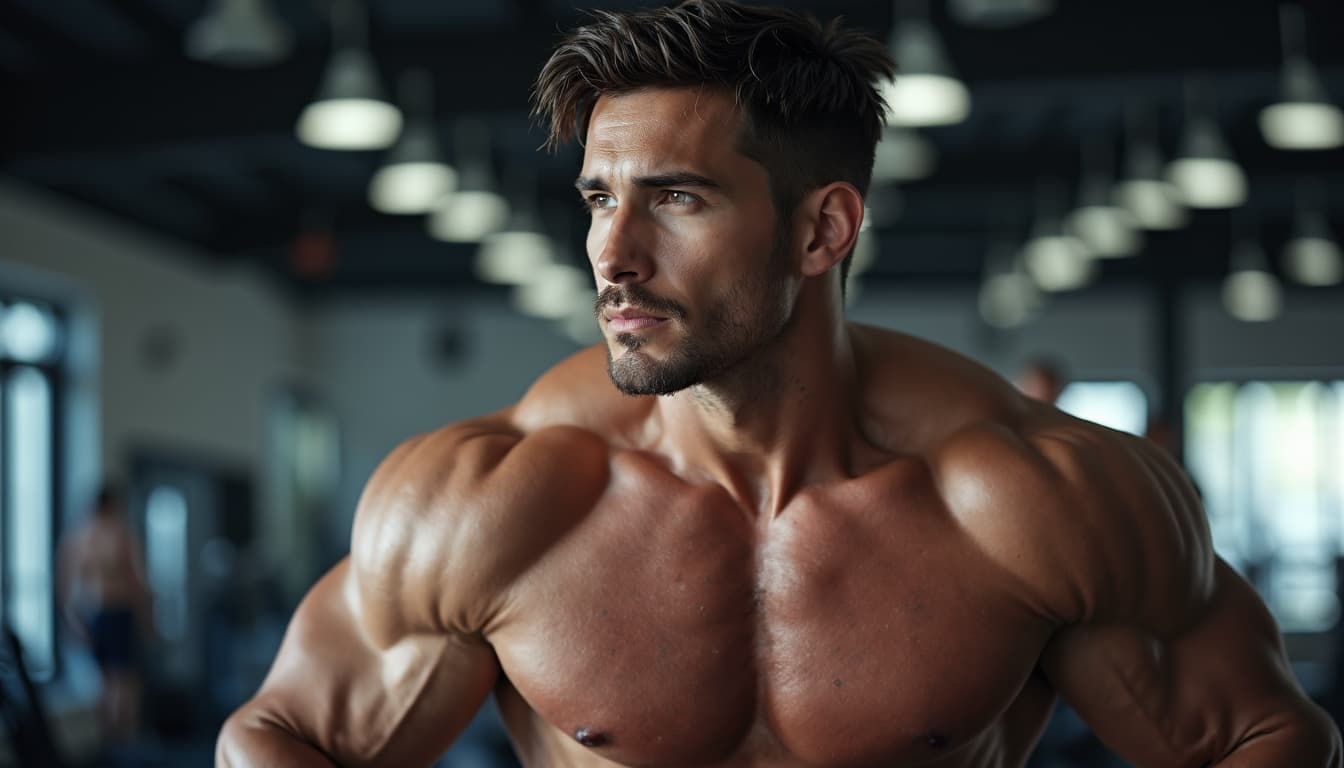Focused Man Building Inner Strength
