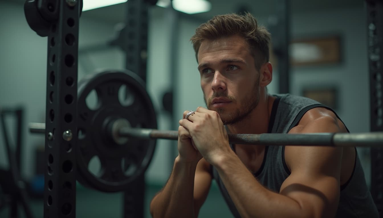 Male setting strength training goals