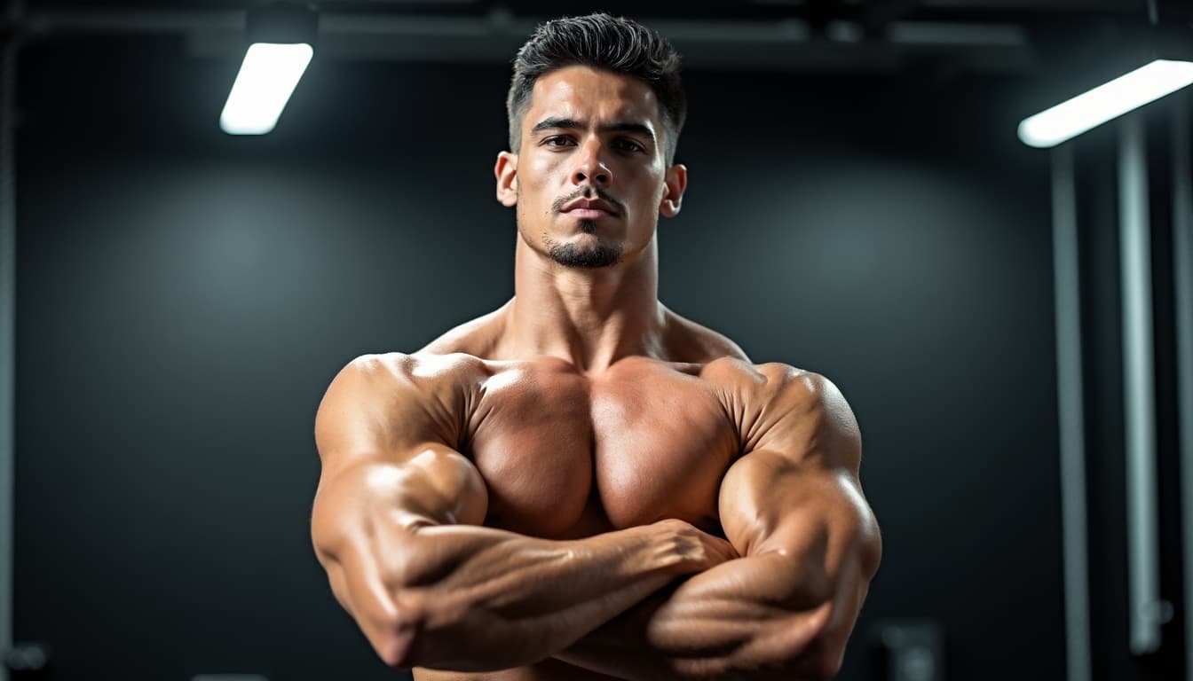 Male Fitness Enthusiast in Studio Setting