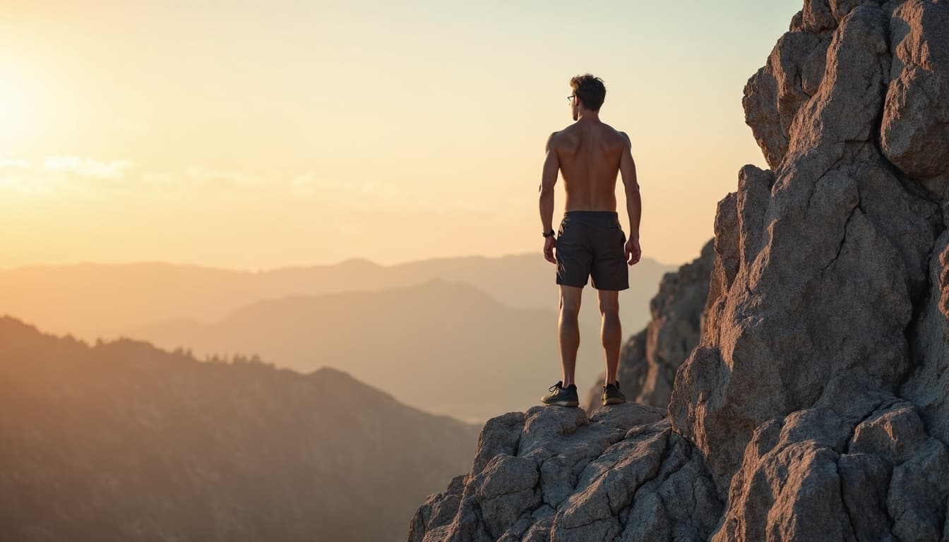 Reflecting amidst vast natural rock formations