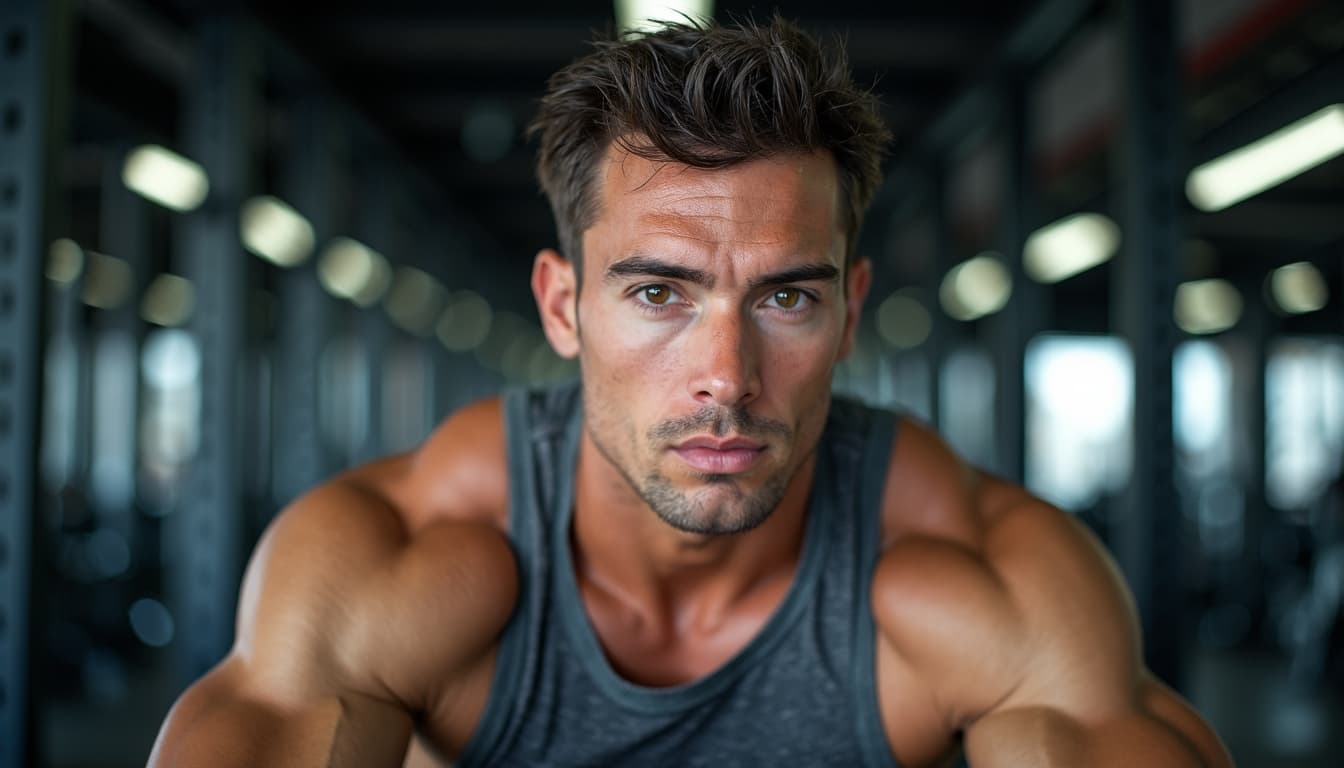 Focused Athlete Ready for Challenge