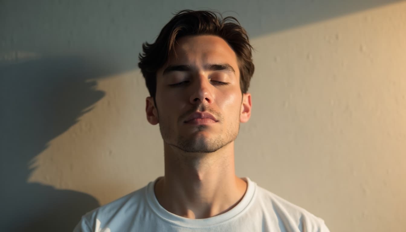 Man Practicing Mindful Breathing