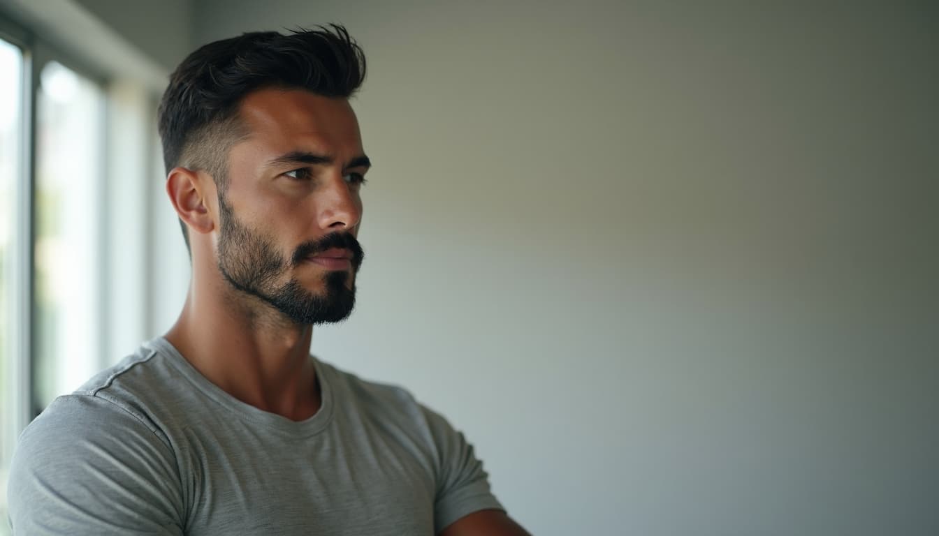 Man cultivating inner strength