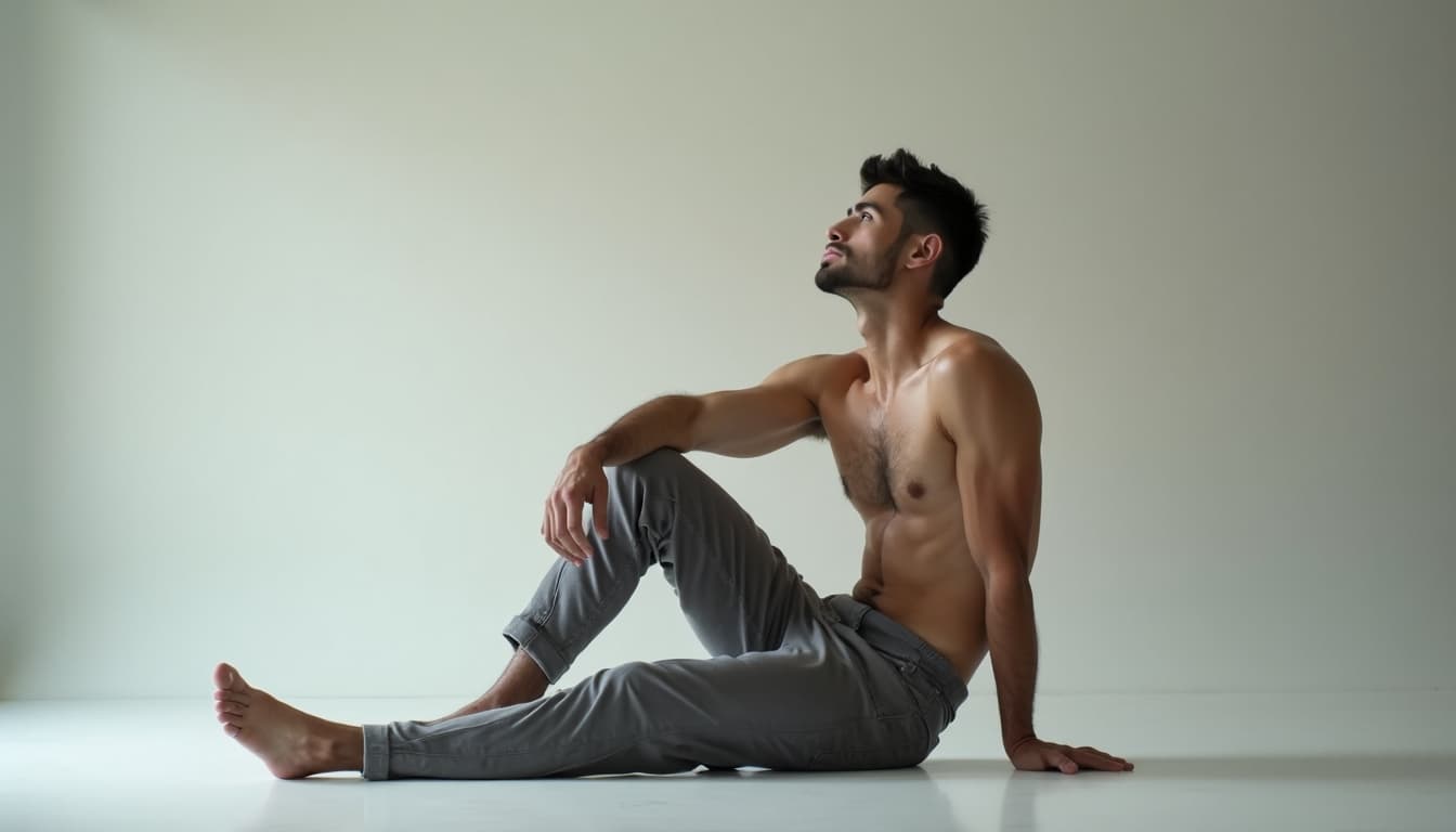 Man contemplating solitude